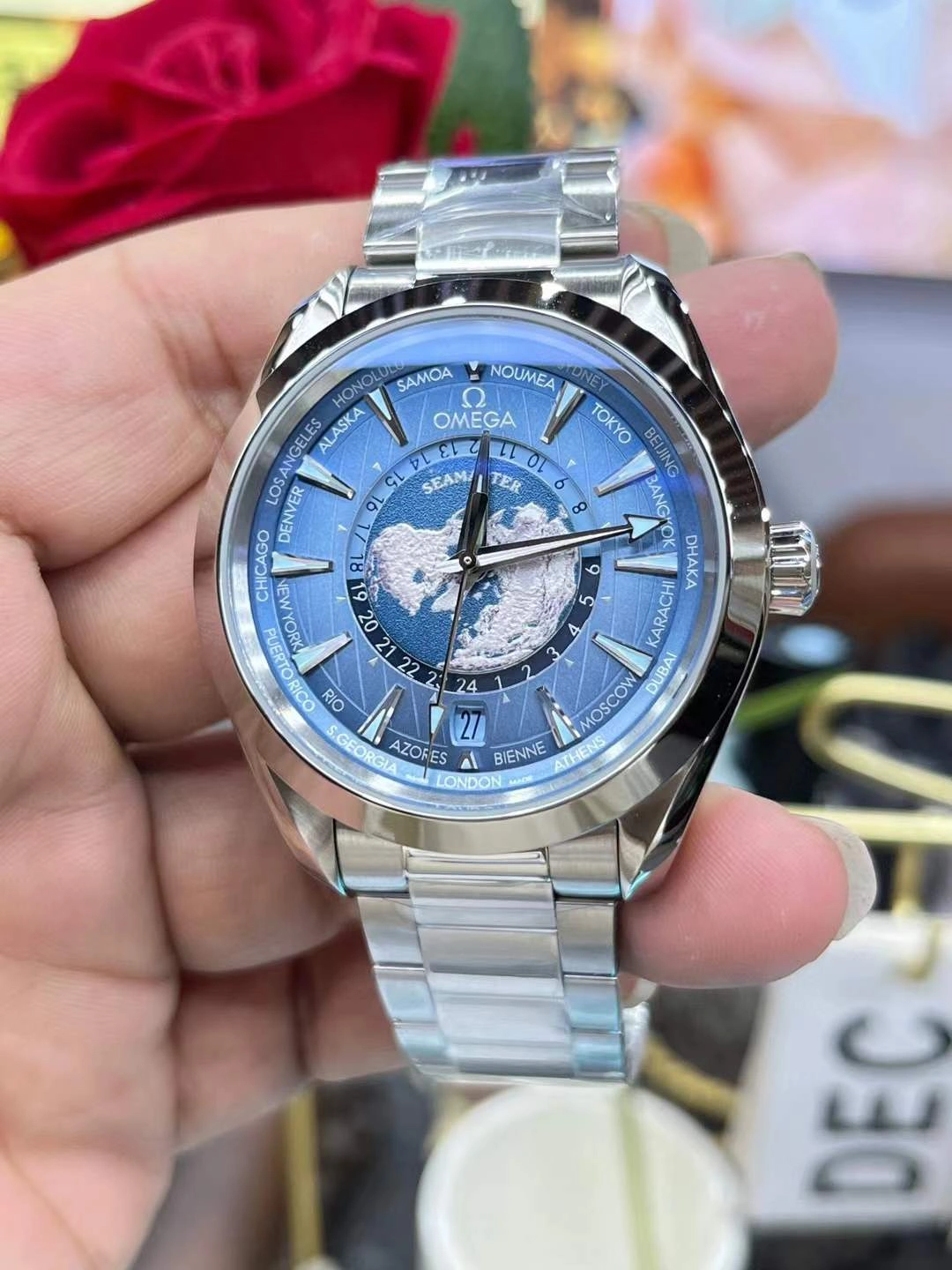 CBD Factory Omega Seamaster Aqua Terra 150M Worldtimer 43mm “Summer Blue” 75th Anniversary (220.10.43.22.03.002) 1:1 Super Clone -DD8938 Movement GoodFit 272